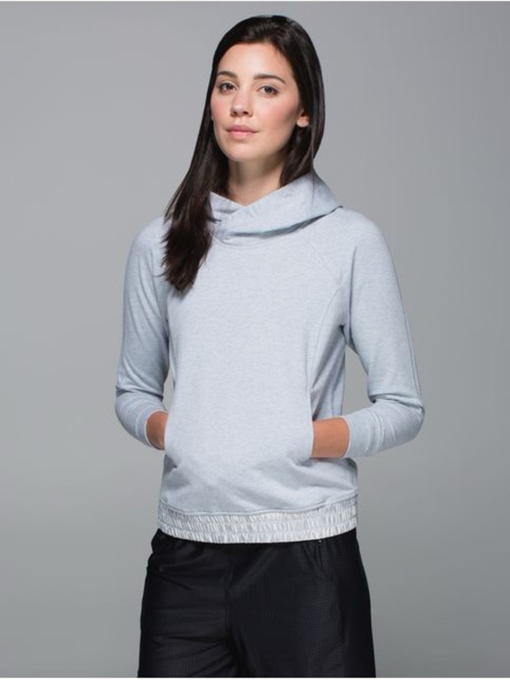 Lululemon size 8/10 Light Gray Women's Funnel Neck Sweater